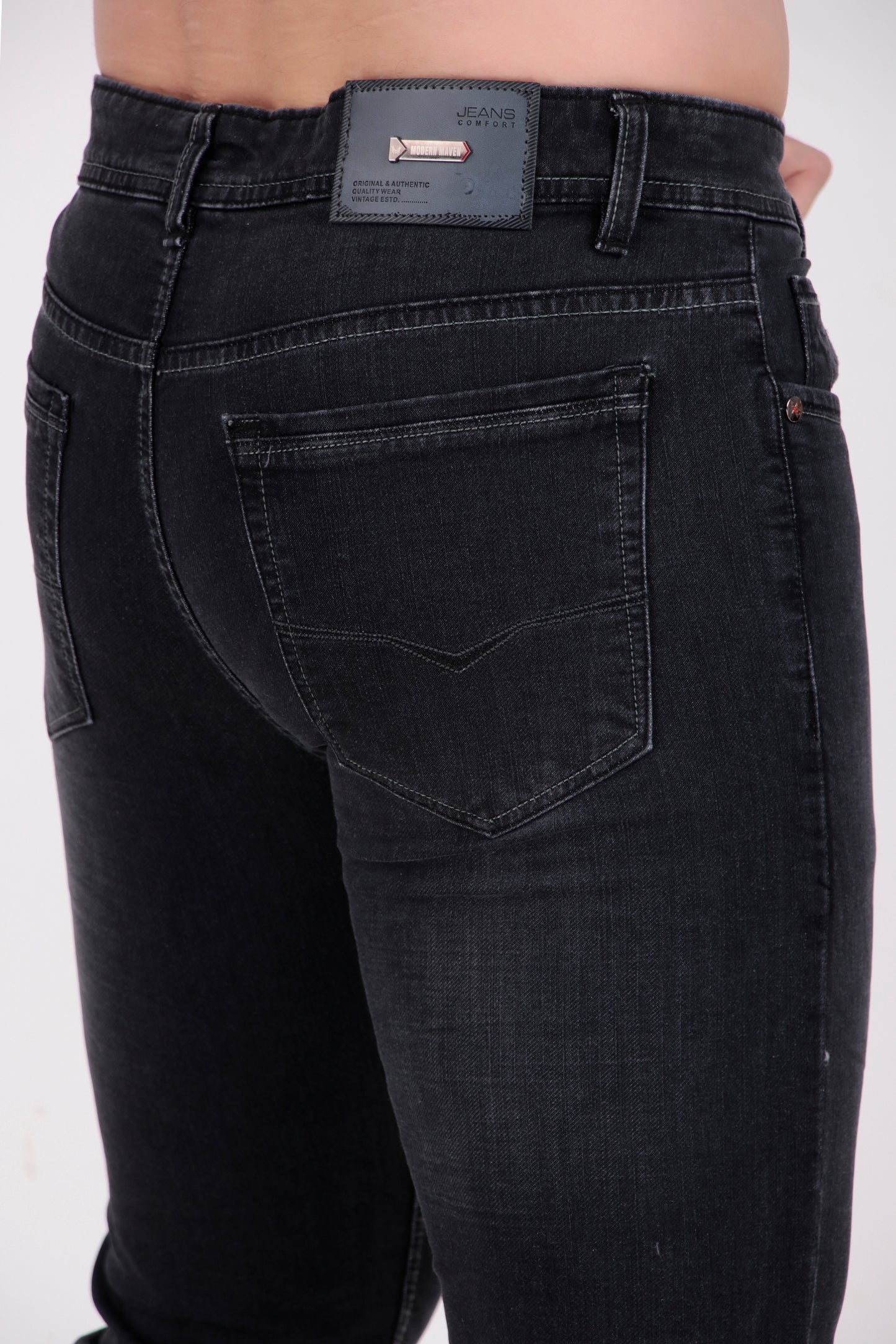 Men's Regular Fit Black Denim Jeans