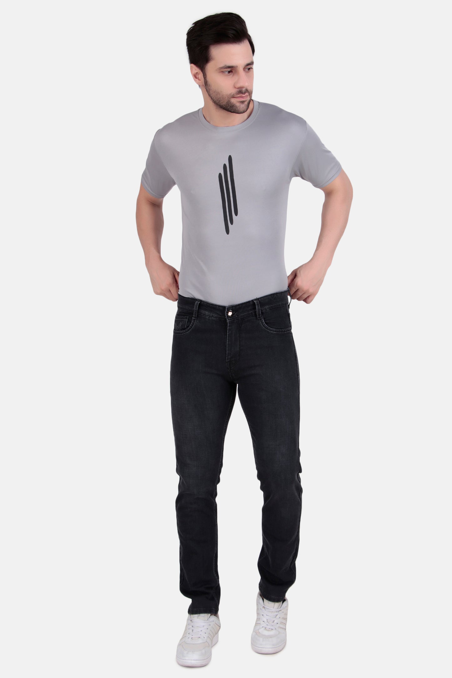 Men's Regular Fit Black Denim Jeans