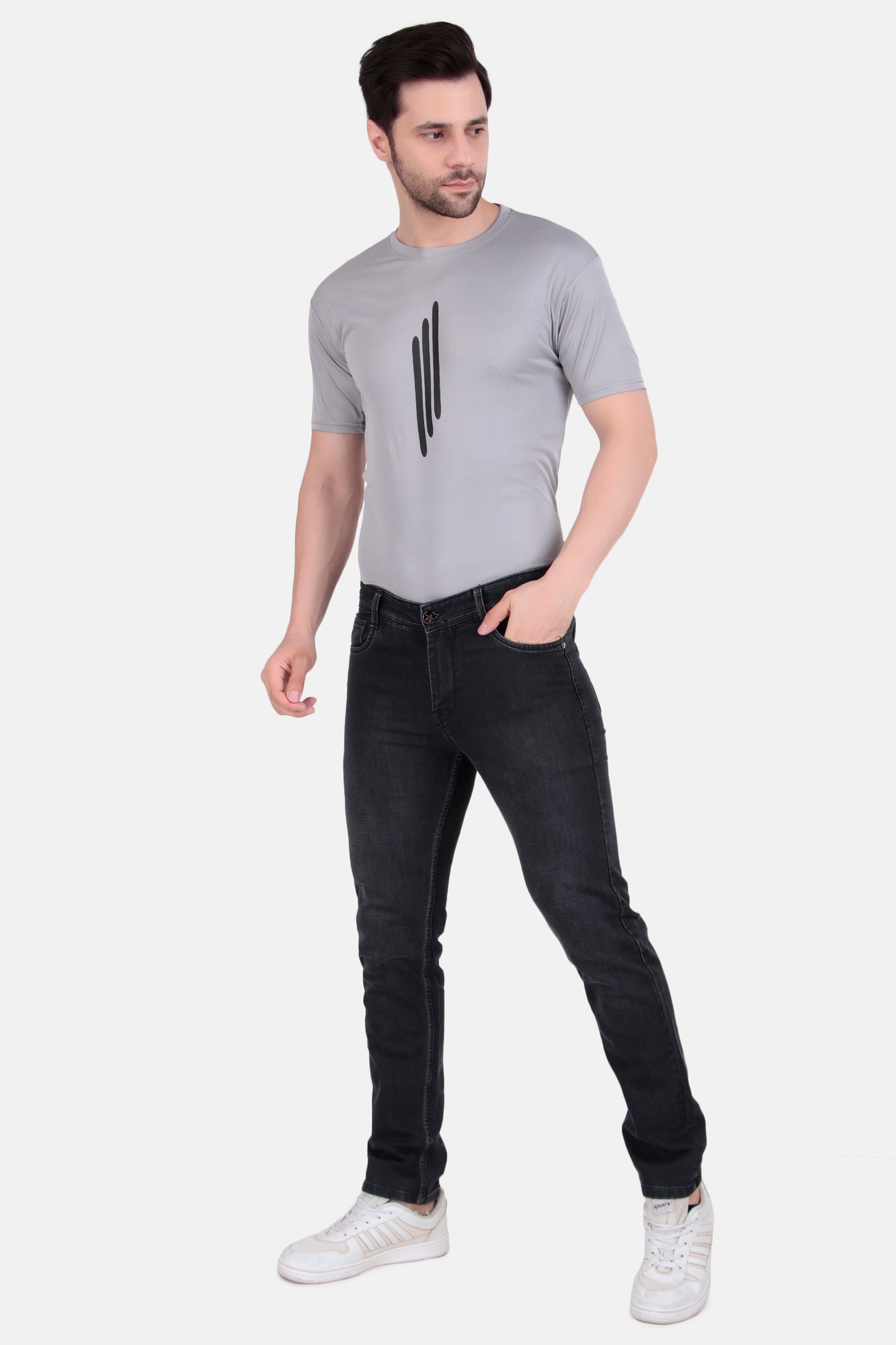 Men's Regular Fit Black Denim Jeans
