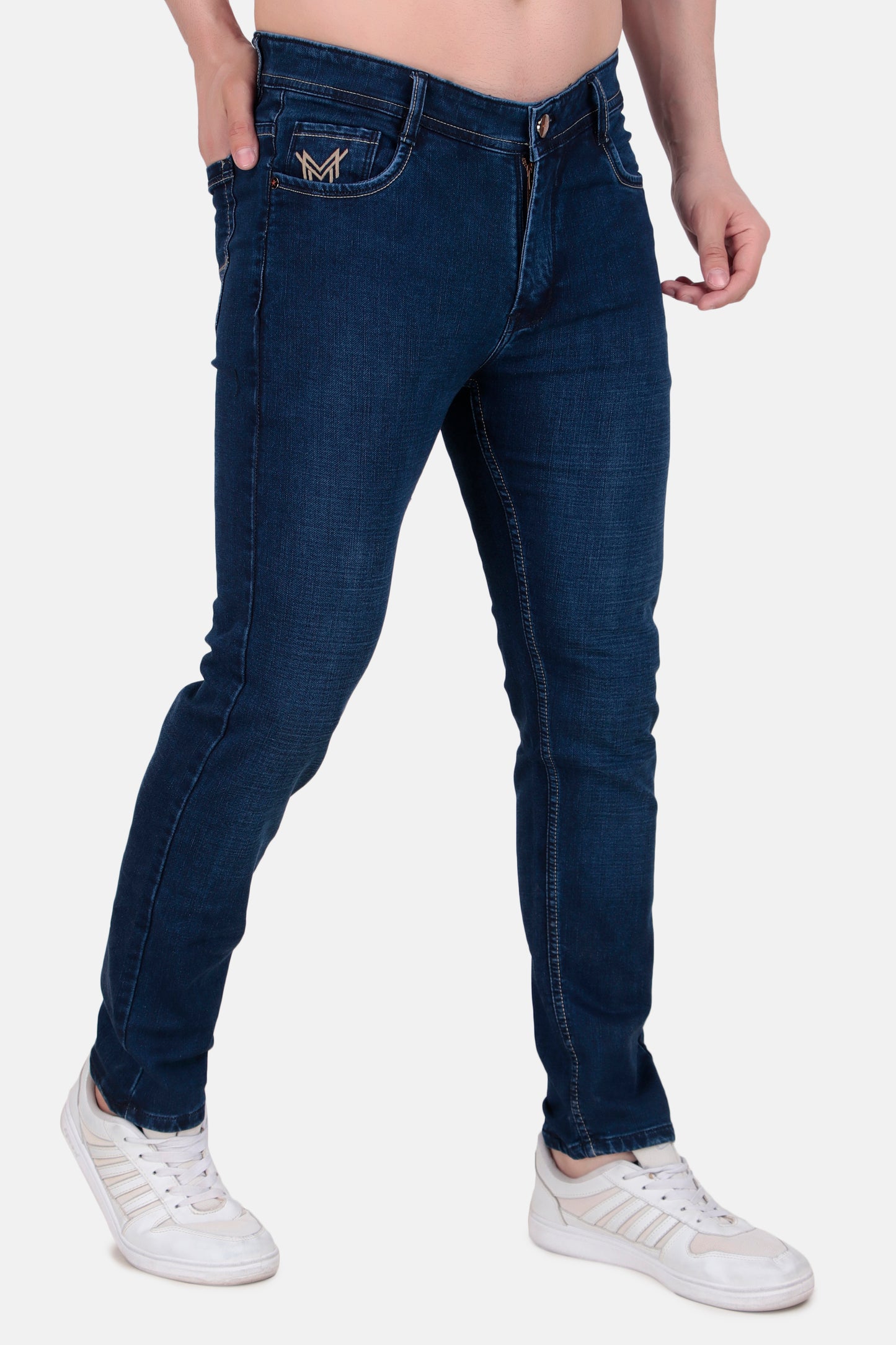 Mens Regular Fit Blue Denim Jeans