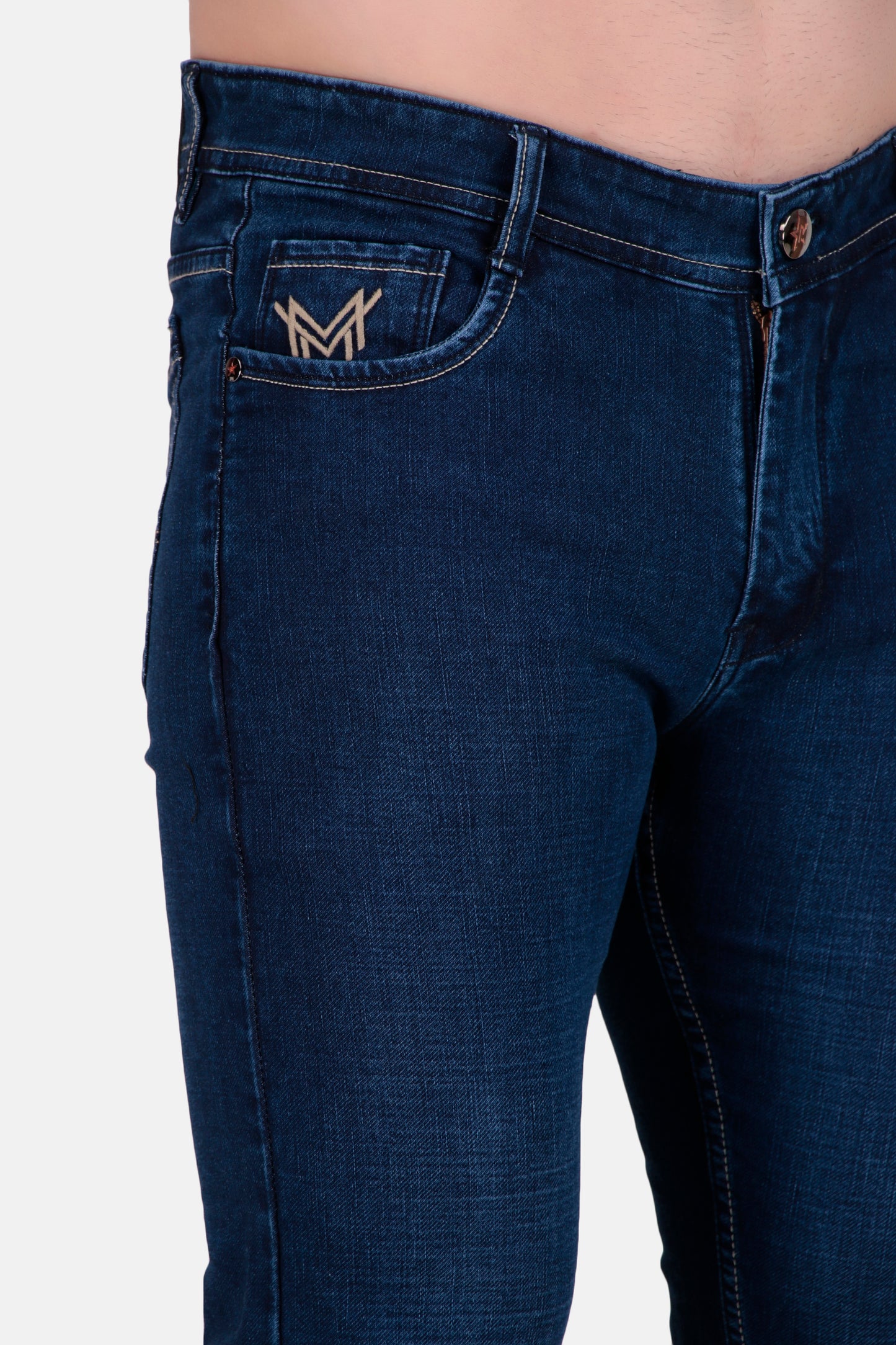 Mens Regular Fit Blue Denim Jeans