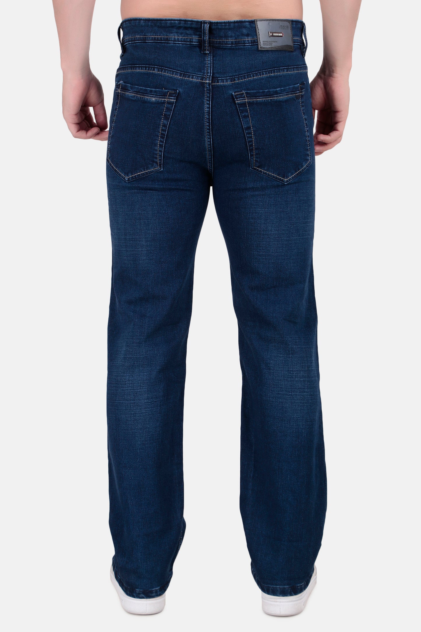 Mens Straight Fit Blue Jeans