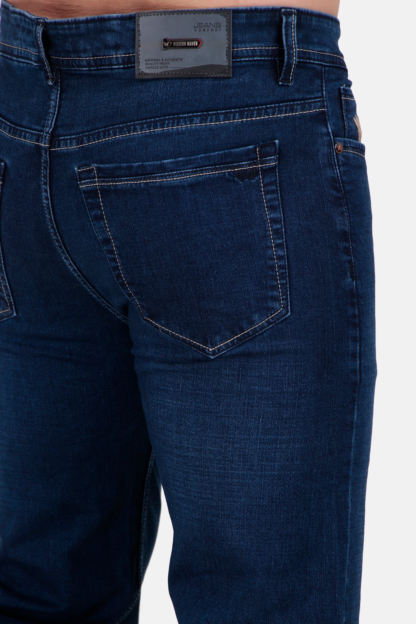 Mens Straight Fit Blue Jeans