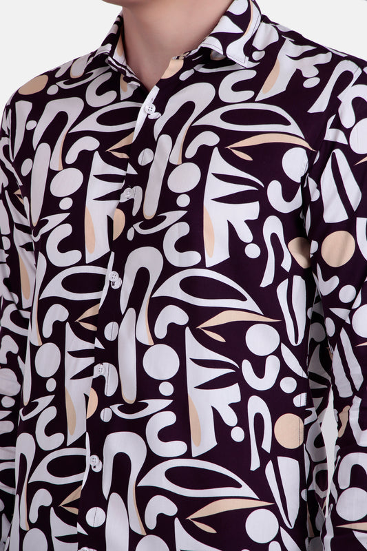 Men's Abstract Graphic Print Shirt