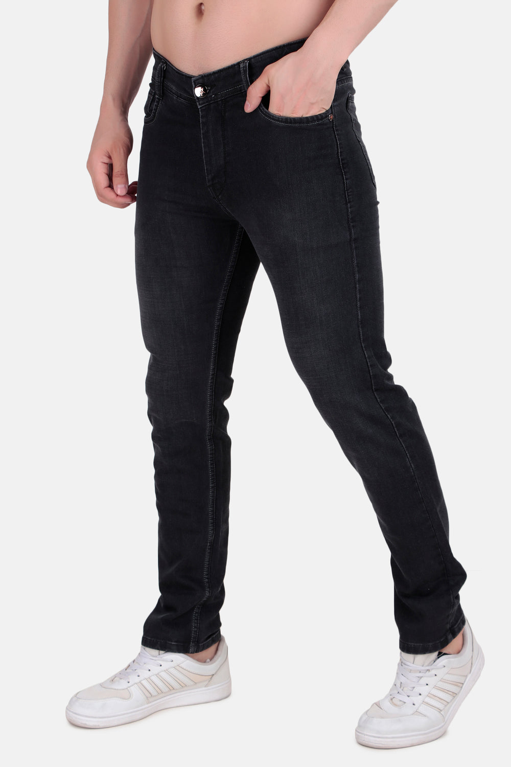 Men's Regular Fit Black Denim Jeans