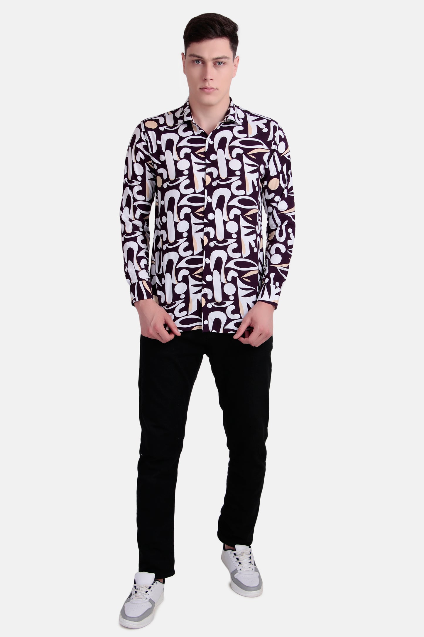 Men's Abstract Graphic Print Shirt