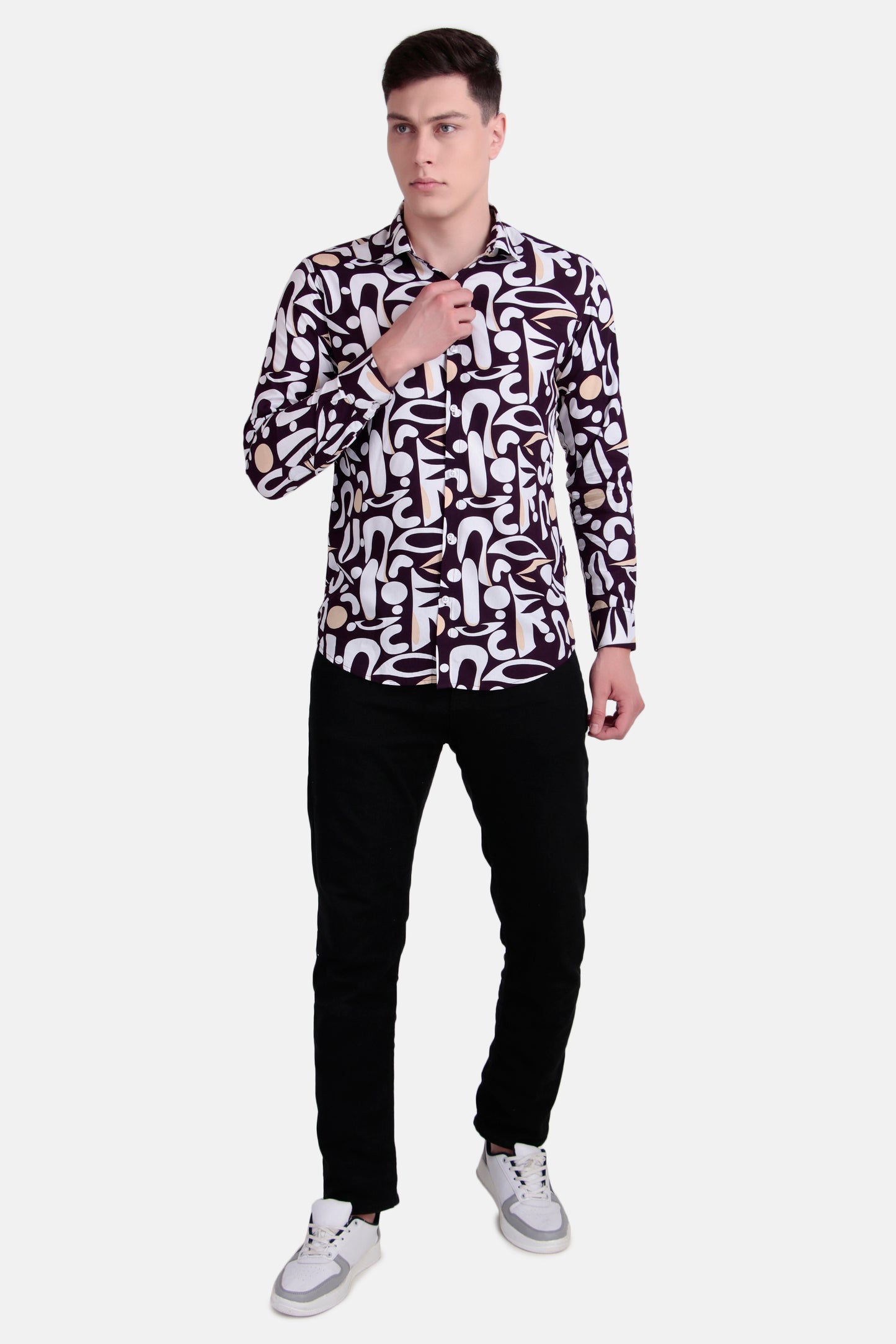 Men's Abstract Graphic Print Shirt
