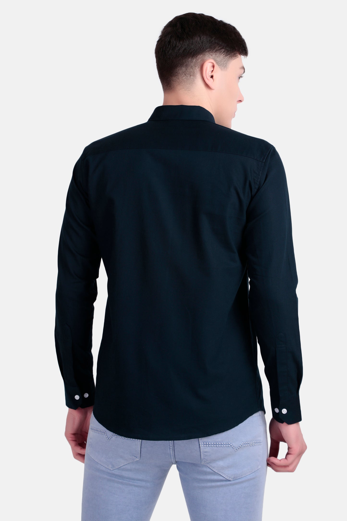 Men's Navy Blue Cotton Shirt