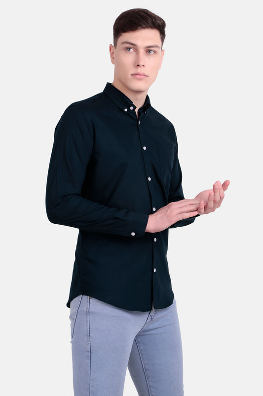 Men's Navy Blue Cotton Shirt