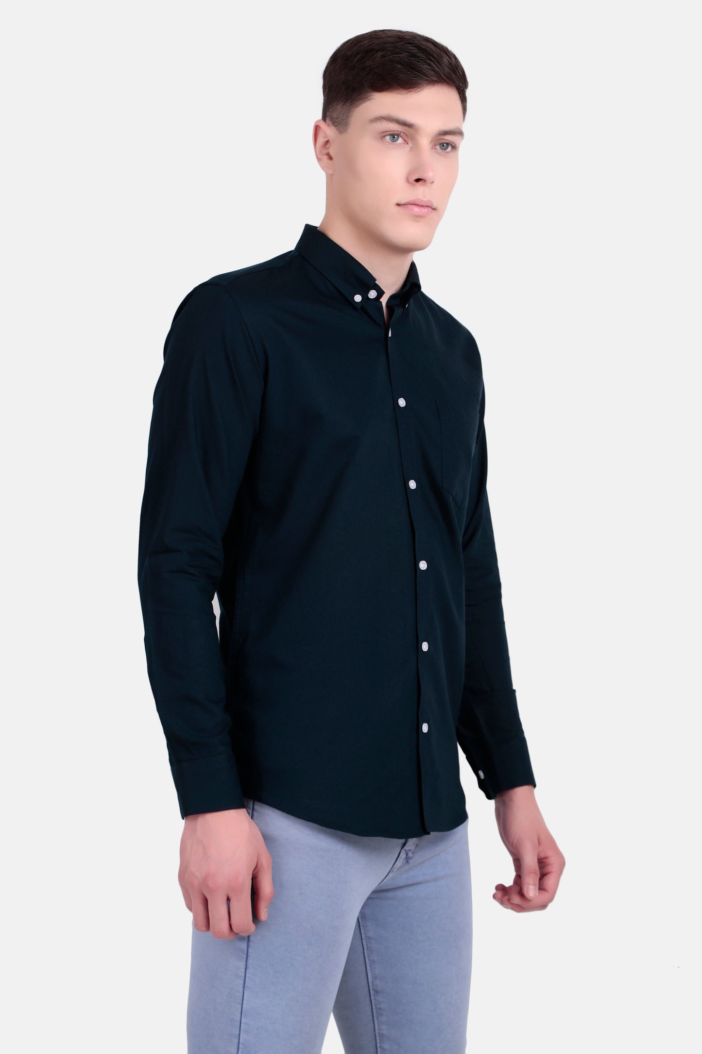 Men's Navy Blue Cotton Shirt