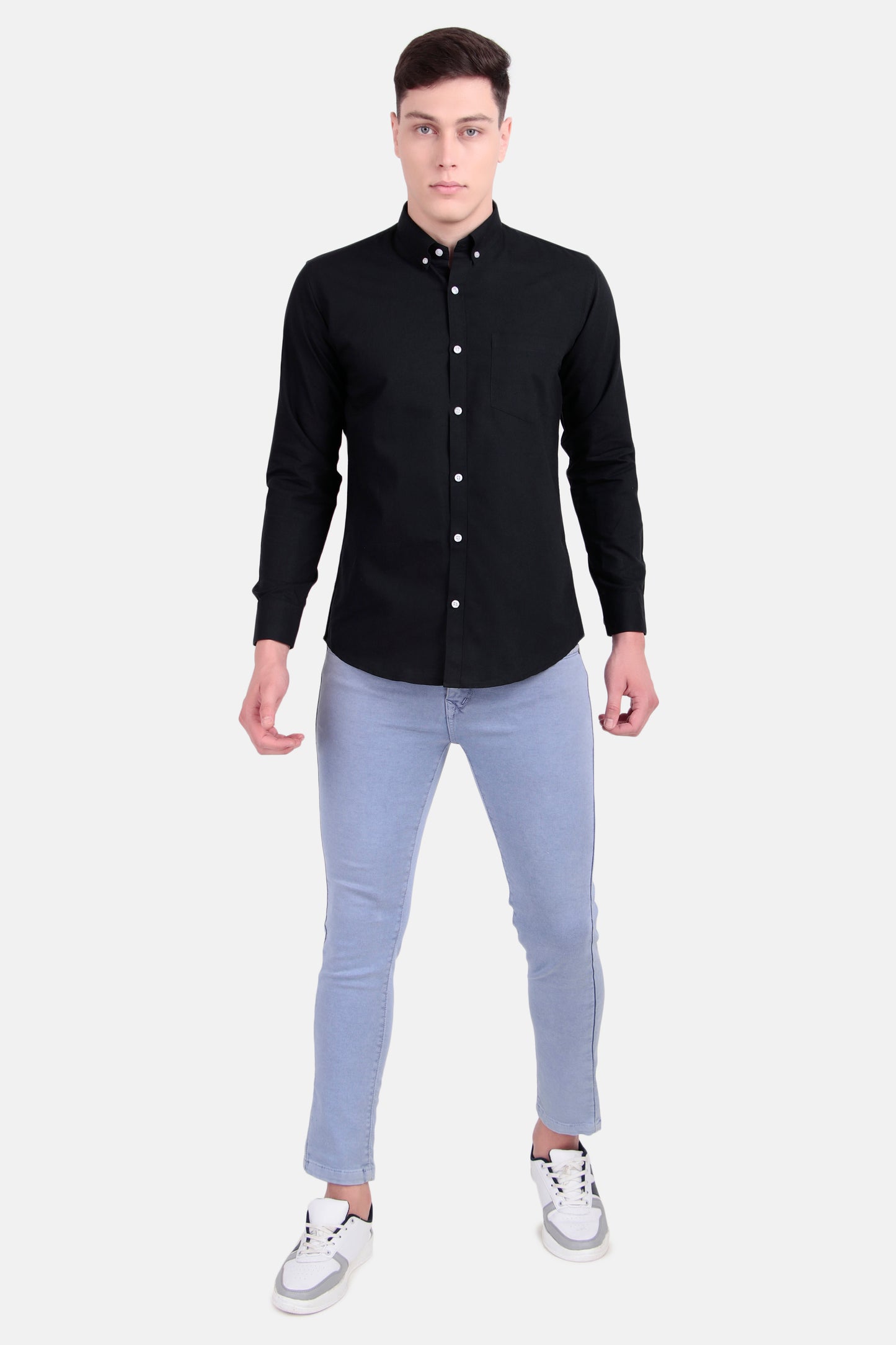 Mens Black Cotton Shirt