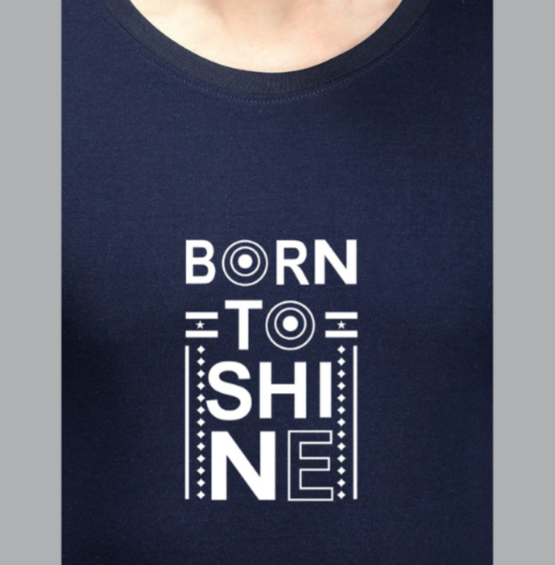 Born to Shine T-Shirt – Navy Blue