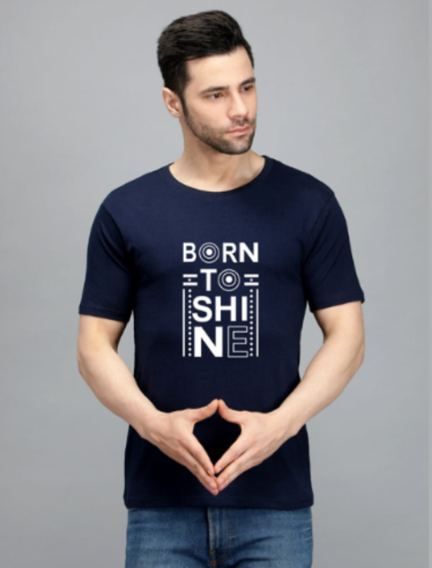 Born to Shine T-Shirt – Navy Blue